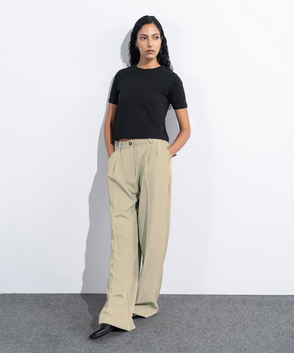 Women's Western Wear Black Fitted Short T-Shirt