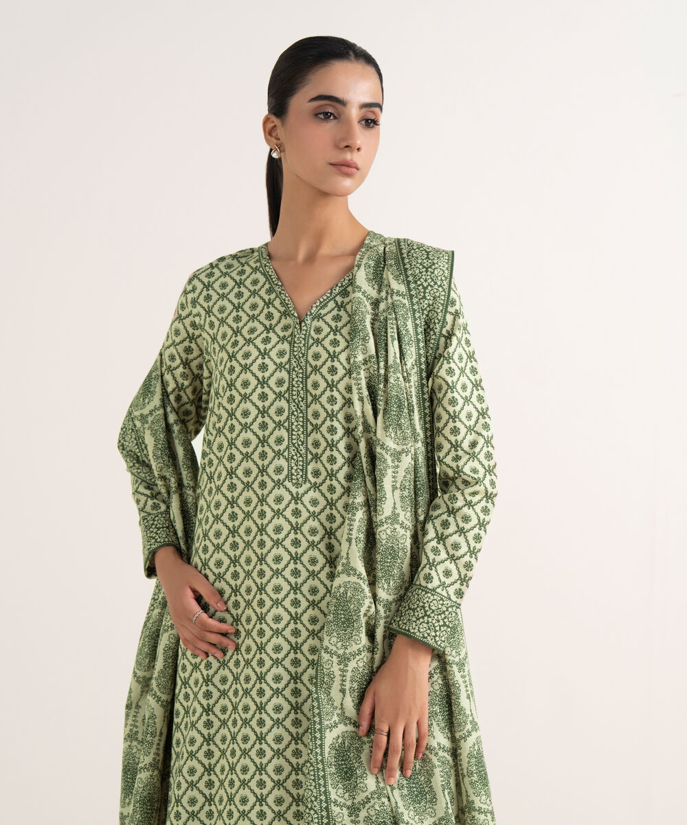 Women's Unstitched Lawn Printed Multi Three Piece Suit