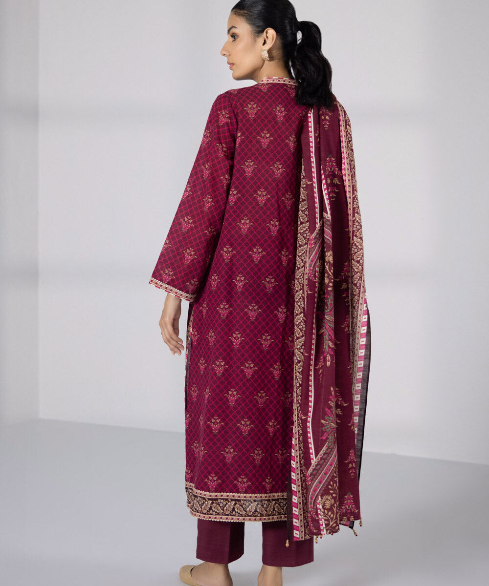 Women's Unstitched Three Piece Printed Lawn Suit