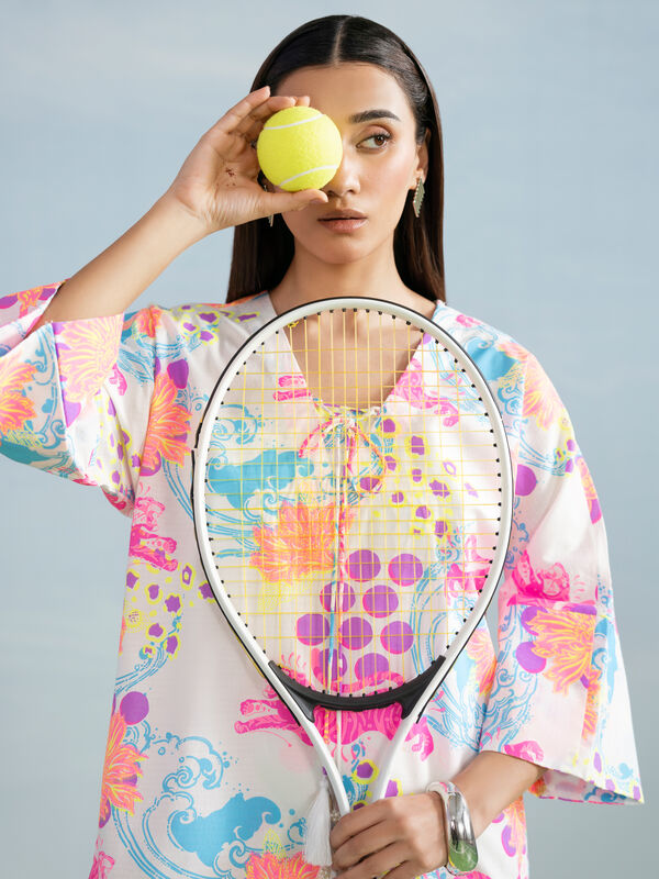 2 Piece - Printed Dobby Suit