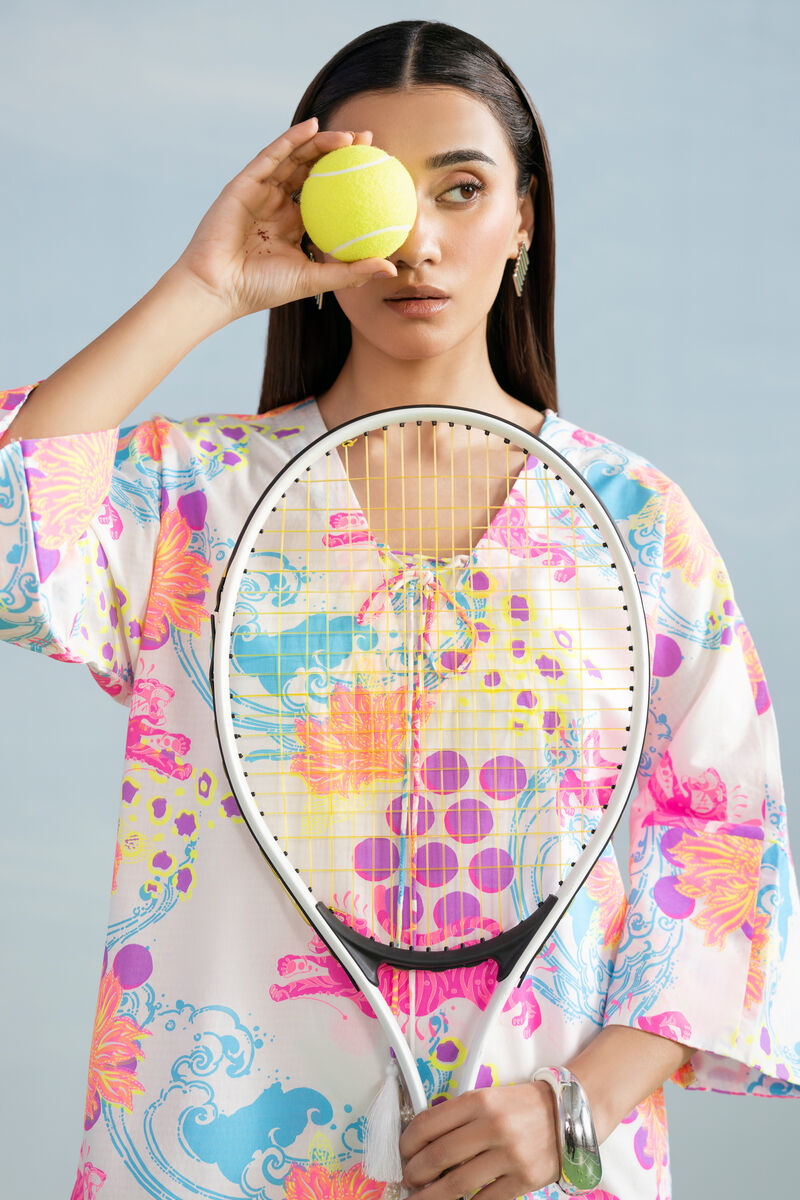 2 Piece - Printed Dobby Suit