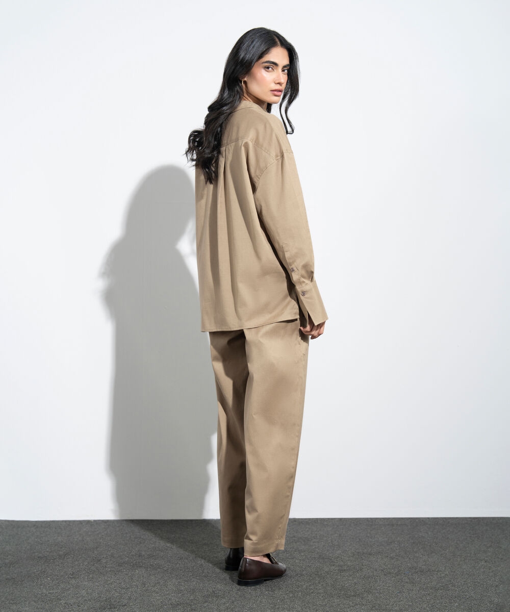 Women's Western Sand Loose-Fit Linen Blend Tunic