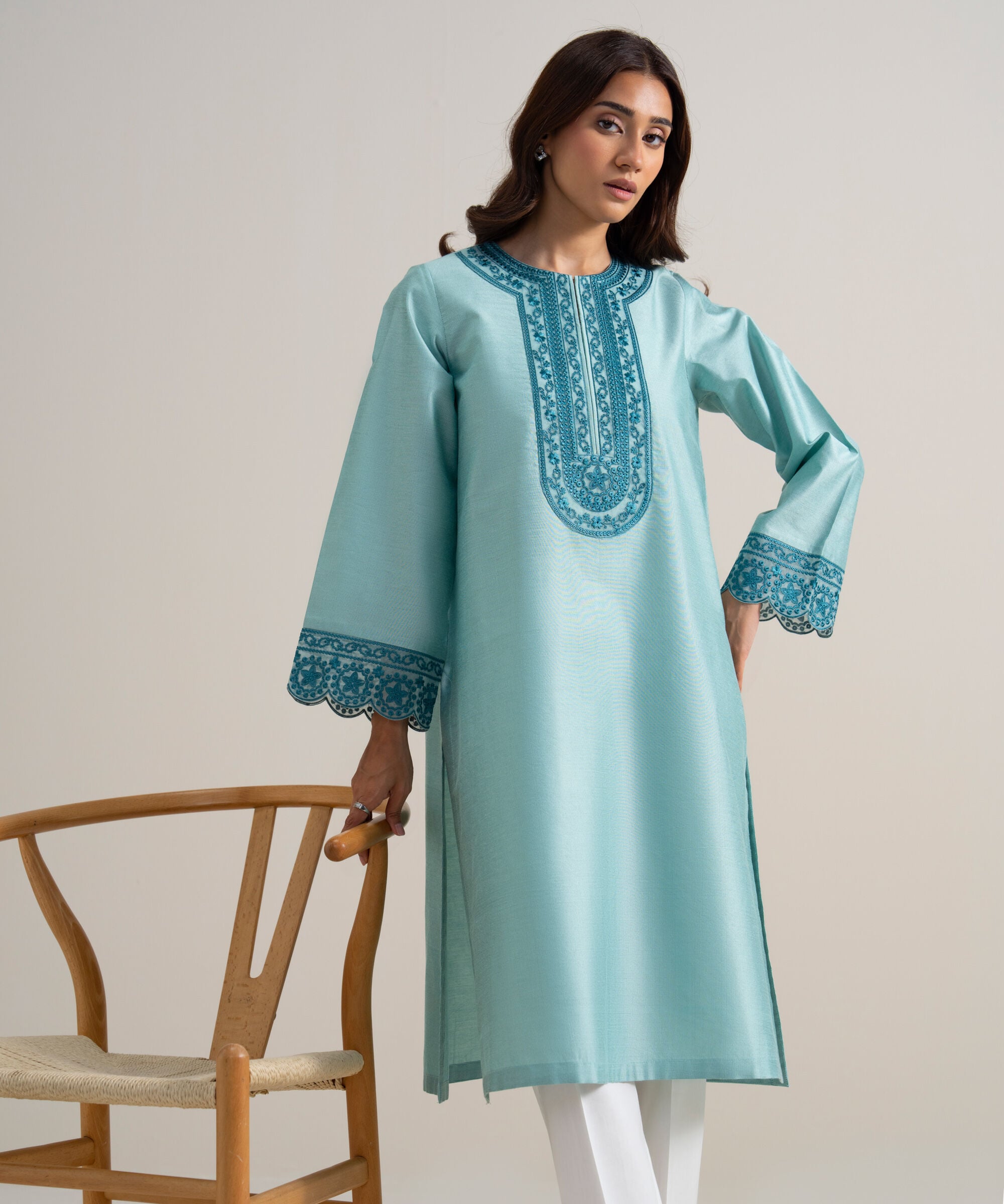 Unstitched Cotton Net Shirt USFLXS25V511