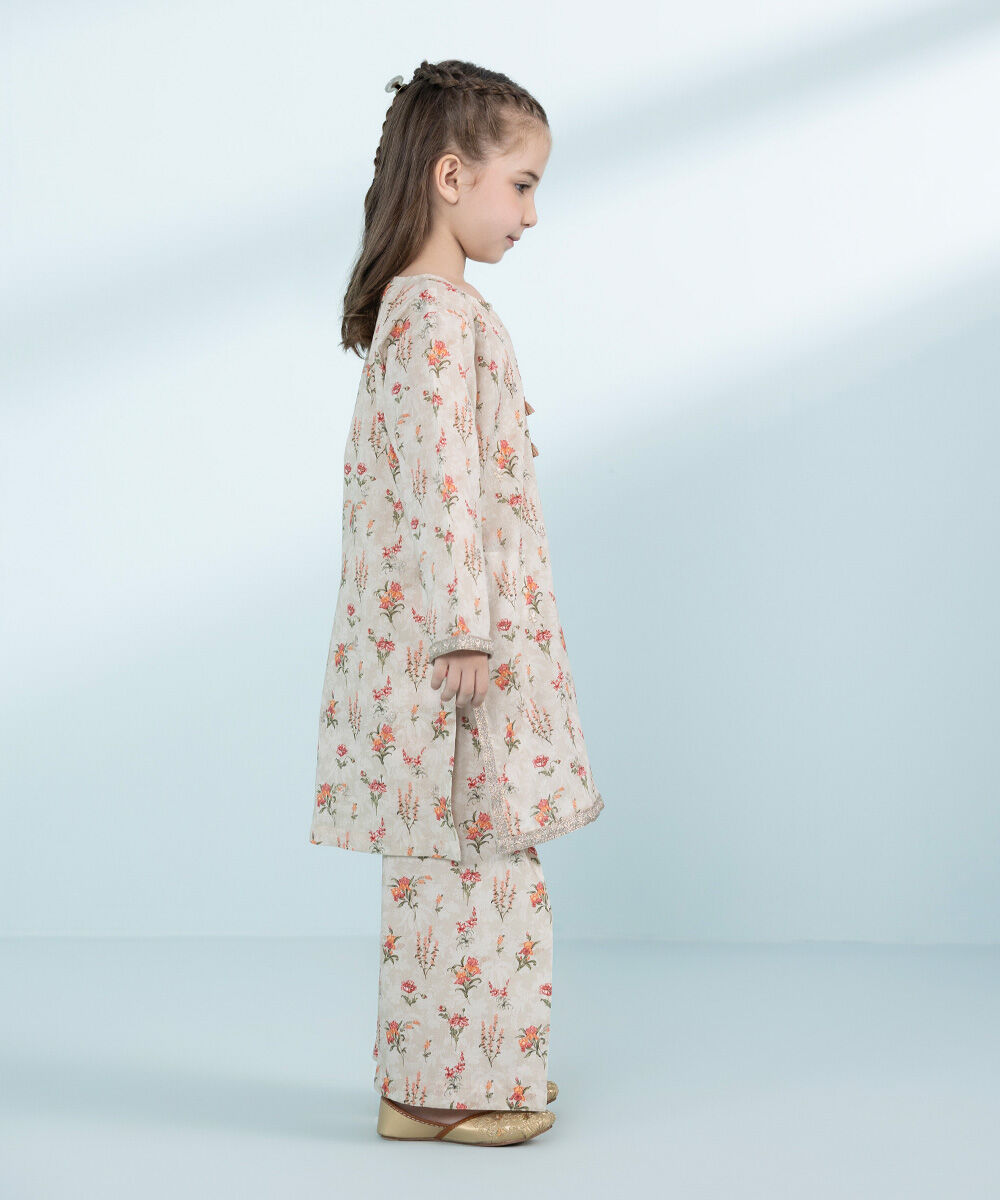 Mommy & Me Girls Two Piece Beige Suit