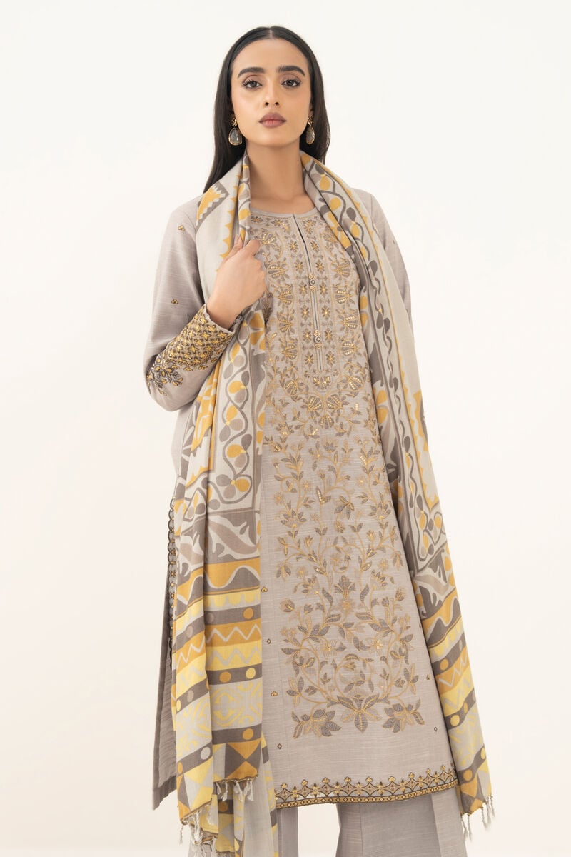 3 Piece - Embroidered Cotton Suit