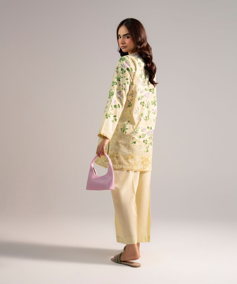 Women's RTW Lawn Printed Pale Green 2 Piece Suit