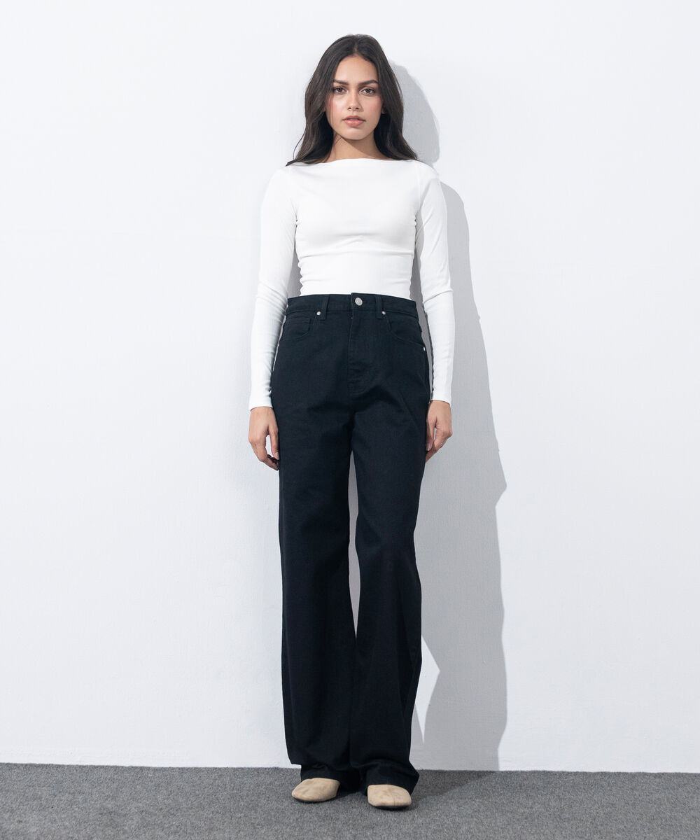 Women's Western Wear Black Straigh Fit Jeans