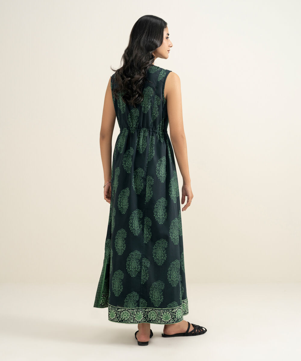 Women's RTW Lawn Printed Black Dress Shirt