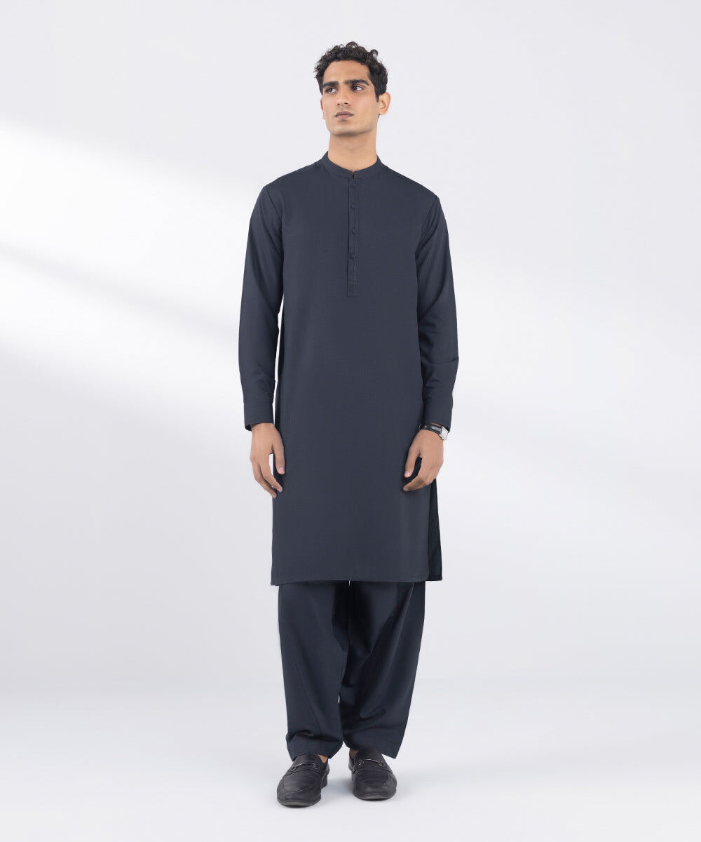 Men's Wash and Wear White Kurta Pajama