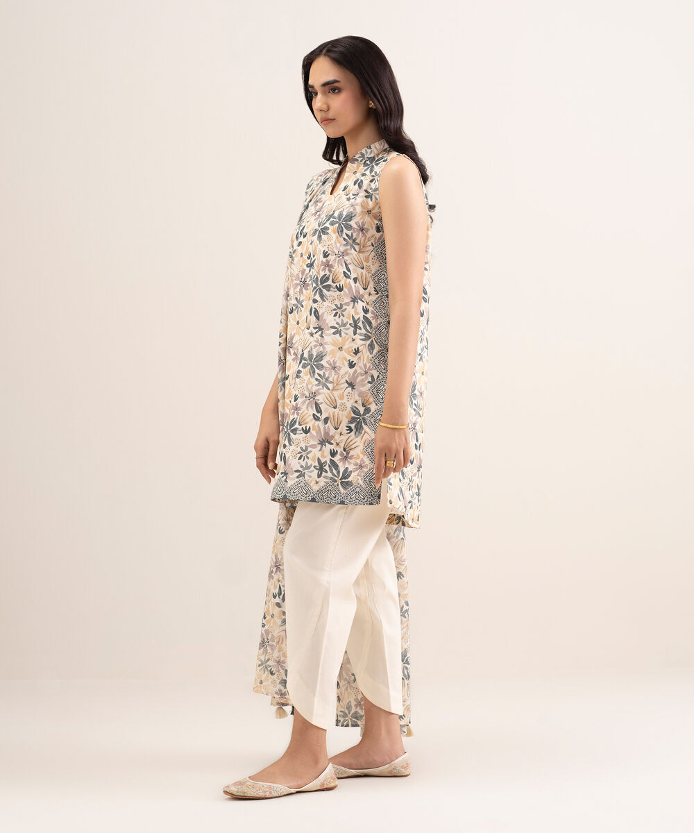 Women's Unstitched Lawn Printed Multi 3 Piece Suit