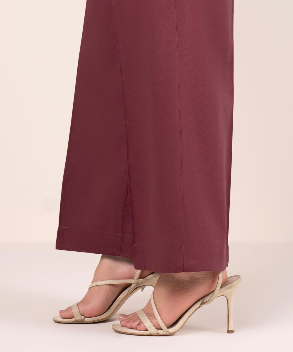 Women's RTW Cambric Solid Red Culottes
