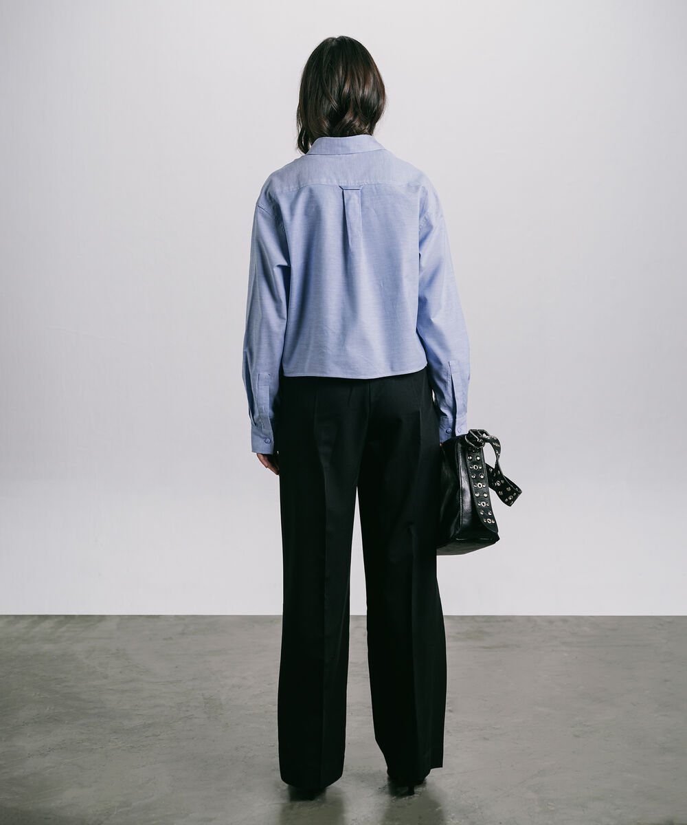 Women's Western Black Tailored Wide Leg Trousers