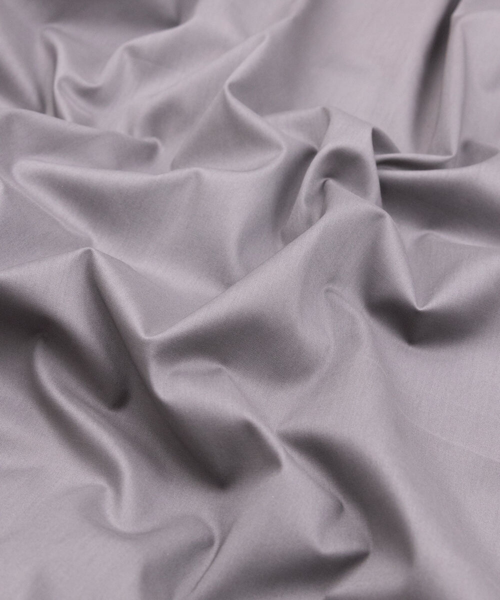 Men's Unstitched Two-Piece Metal Grey Premium Cotton Suit