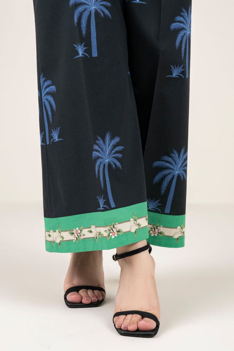 Printed Cambric Flared Pants