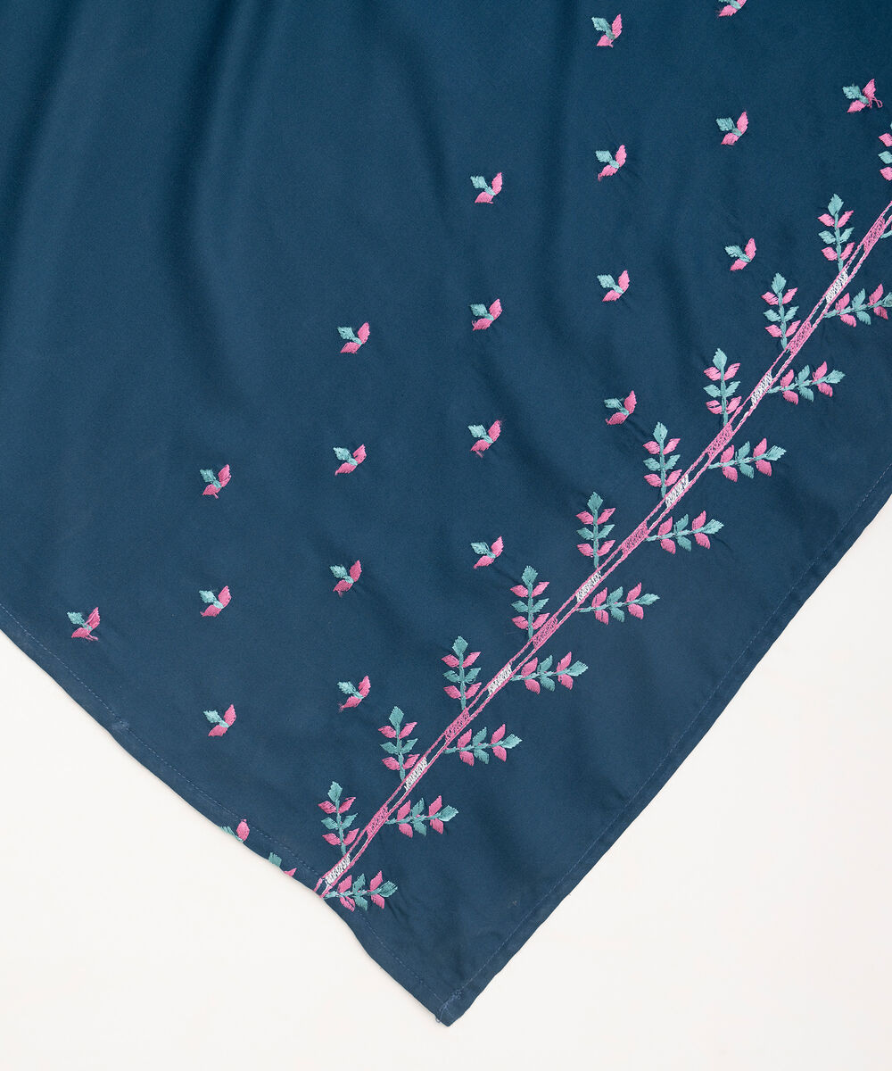 Women's RTW Linen Teal Dyed Dupatta