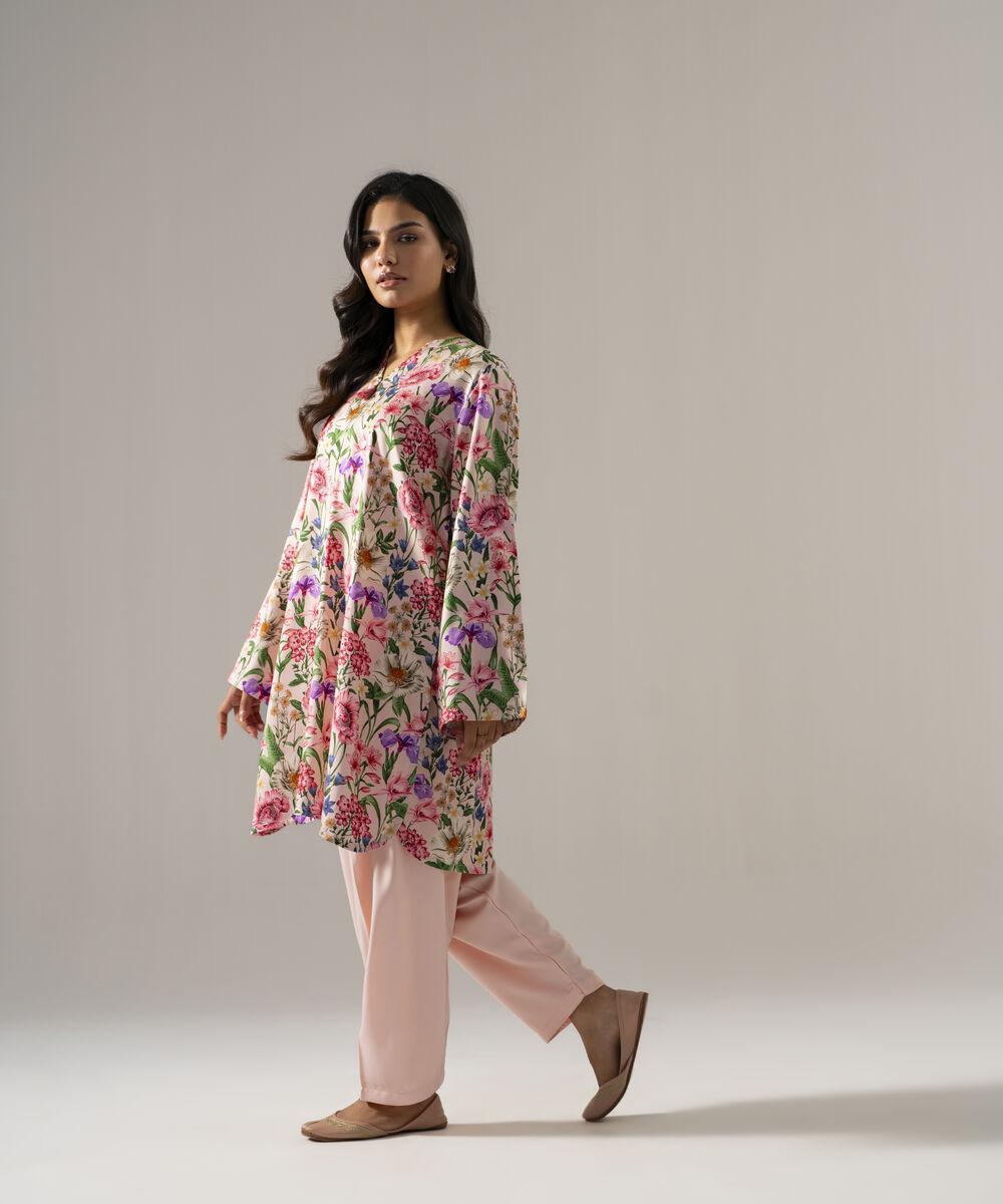 Women's RTW Viscose Marina Printed Pink 2 Piece Suit