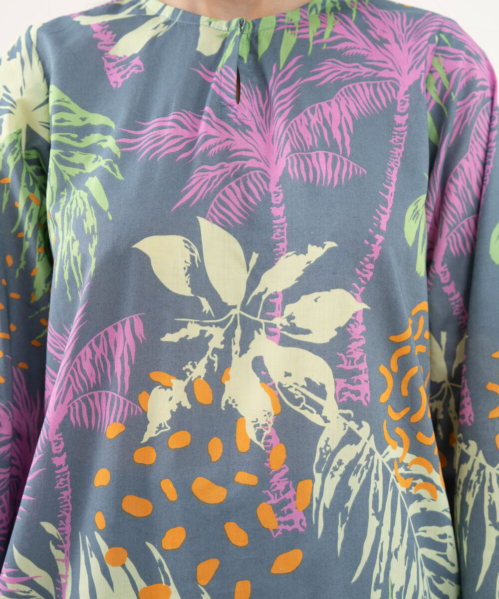 Women's Unstitched Lawn Printed Multi 3 Piece Suit