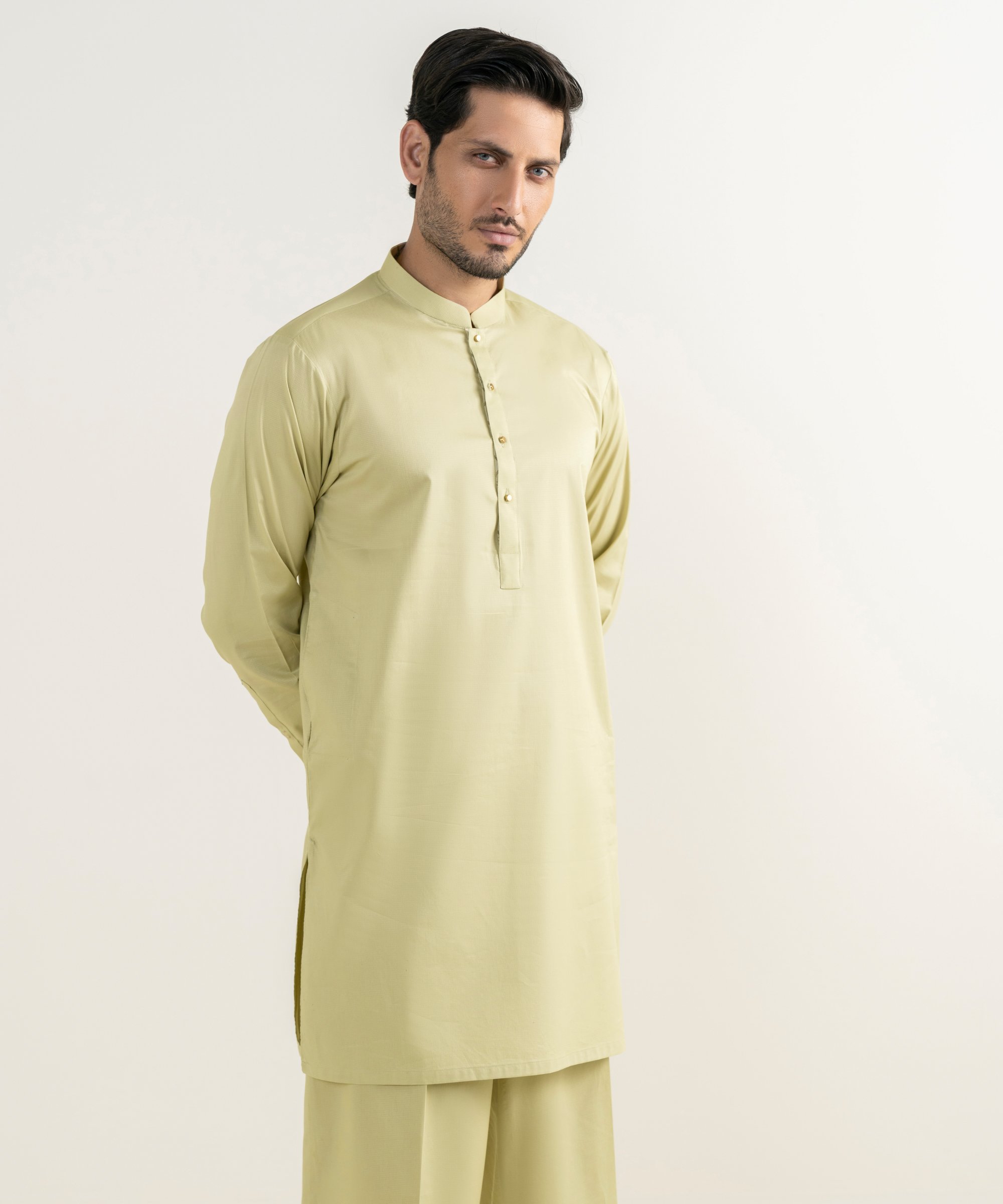 Khaki Men's Stitched Mini Me Outfit