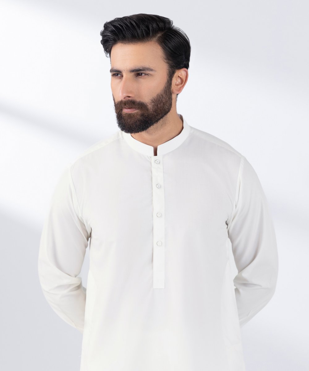 Men's Stitched White Kurta Pajama